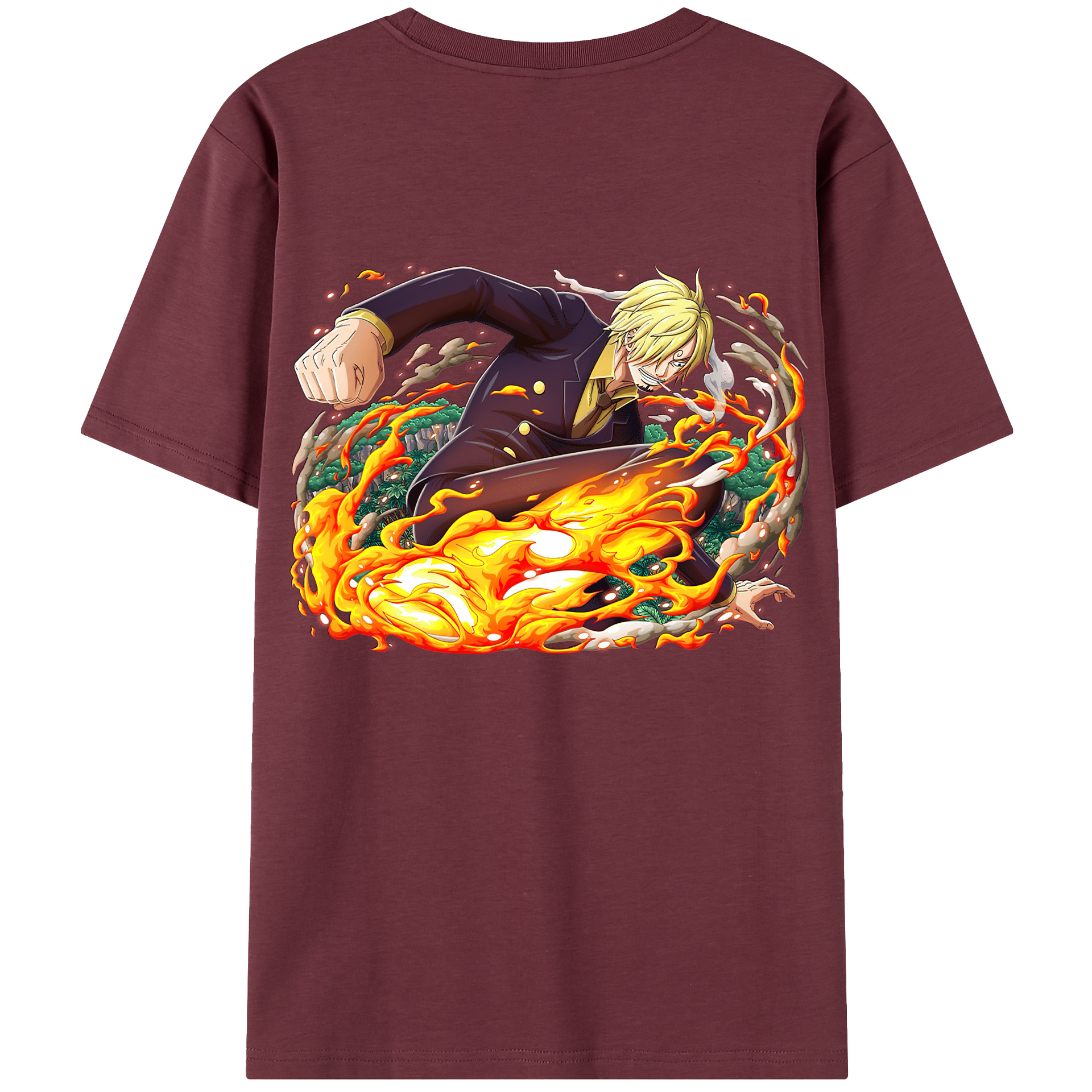 ワンピース サンジ ONE PIECE Sanji 綿100％半袖Tシャツ（背面プリント）